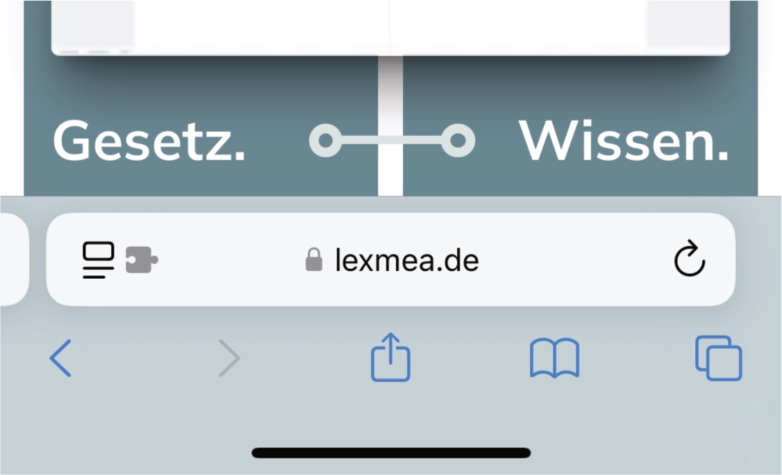 Installation Safari iOS Step 1