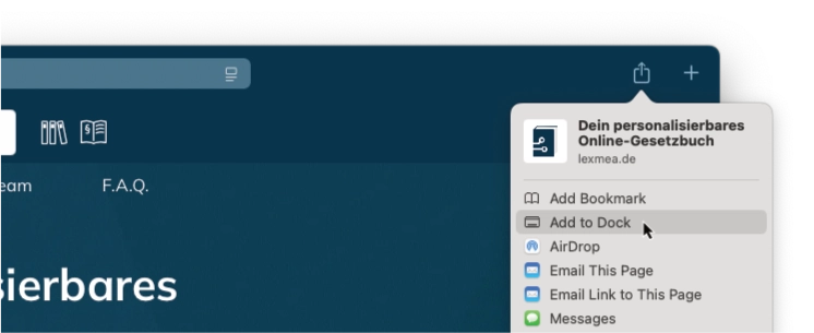 Installation Safari MacOS Step 1 alt